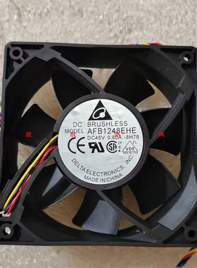正品原装台达AFB1248EHE 12038 48V0.60A 12CM PWM双滚珠散热风扇