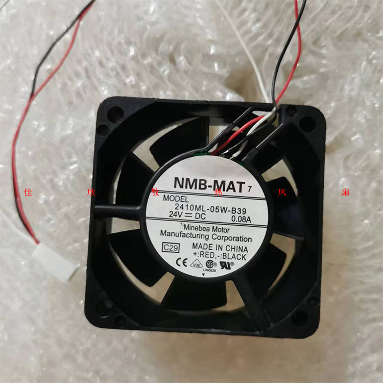 正品NMB 2410ML-05W-B39 DC24V 0.08A 6025 6CM变频器散热风扇