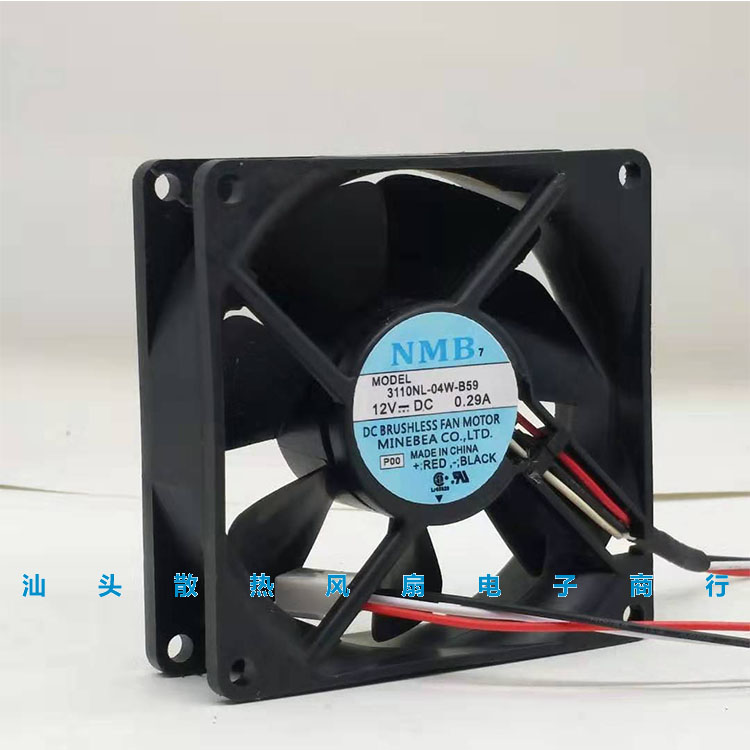 NMB 3110NL-04W-B59 8025 DC12V 0.29A 8CM服务器机箱散热风扇