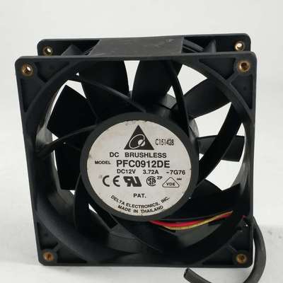台达DELTA PFC0912DE 9038 9CM 3.72A 12V暴力温控大风量散热风扇