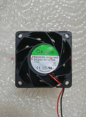 SUNON建准PE60382B2-Q00U-AA9 24V 10.3W 6CM 6038变频器散热风扇