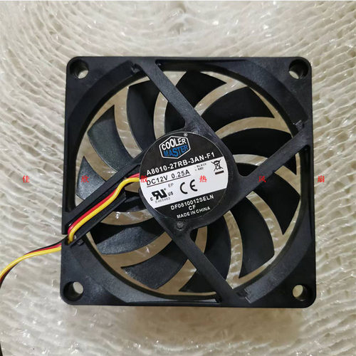 酷冷至尊 12v 0.25A A8010-27RB-3AN-F1 8厘米 静音超薄 机箱风扇
