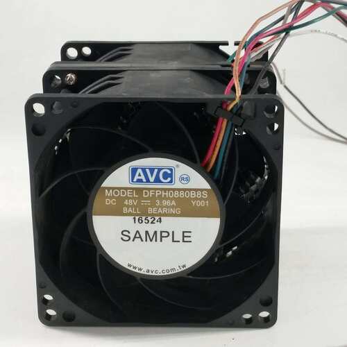AVC DFPH0880B8S 8080 8CM 48V 3.96A 双电机服务器增压高速风扇