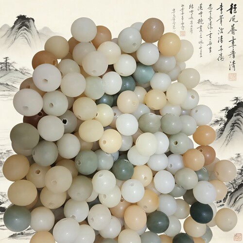 天然风化菩提根手串散珠盘玩原生态多宝苹果圆佛珠DIY饰品配件