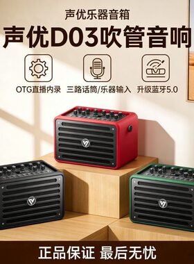 新品特惠声优D03升级版便携电吹管k歌户外手提立体声乐器专用音响