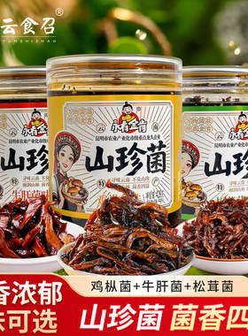 即食鸡枞菌云南特产山珍菌牛肝菌松茸菌罐装下饭菜酱拌面香辣零食