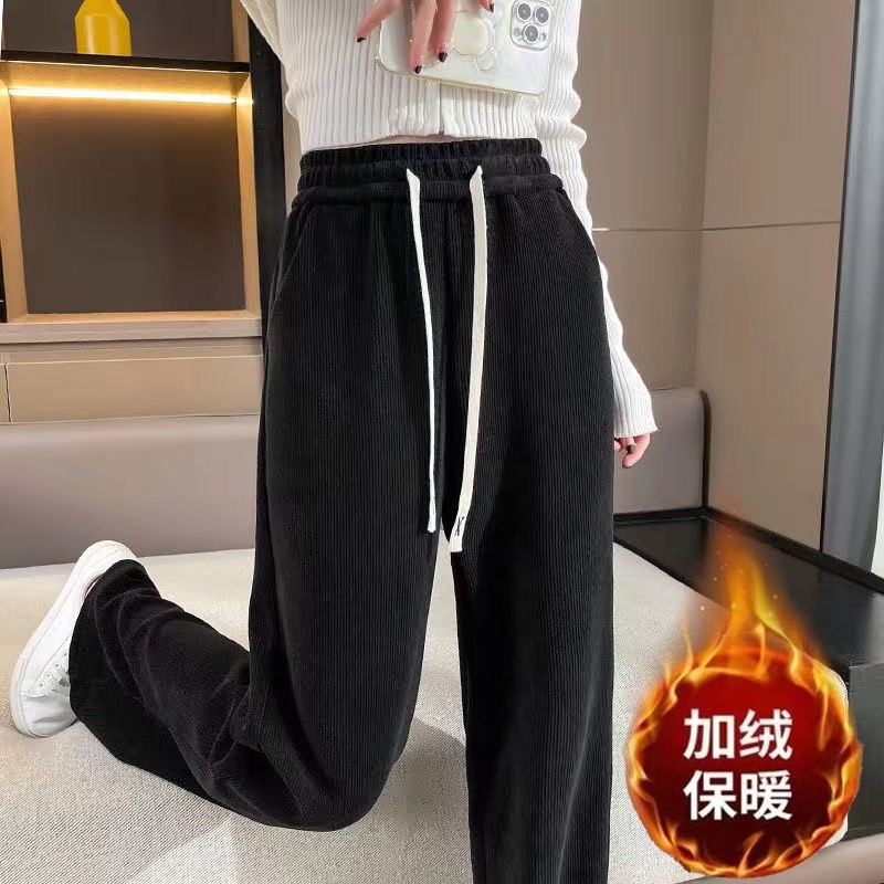 尾货处理休闲裤女秋冬季灯芯绒卫裤宽松运动裤加绒潮流直筒长裤子,女装/女士精品,休闲裤,淘宝优惠券,粉丝福利购,淘宝优惠卷