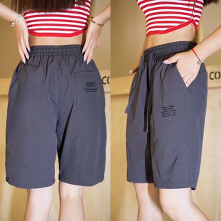 新款 阔腿休闲裤 运动短裤 爆款 女士潮流直筒五分裤 商场倒闭冰丝夏季