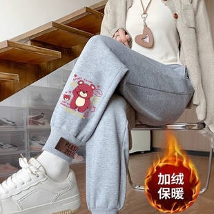 百搭休闲裤 便宜尾货卫裤 宽松束脚运动裤 新款 子潮流 女加绒加厚冬季