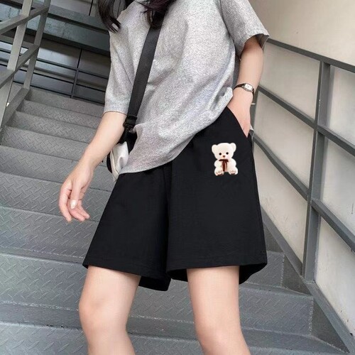 运动短裤女五分裤夏季新款休闲时尚学生跑步百搭阔腿中裤子潮ins