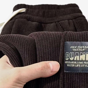 休闲显瘦潮流卫裤 束脚显瘦运动裤 子女秋冬哈伦裤 尾货处理灯芯绒裤