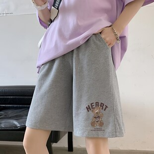 薄款 夏季 子女款 爆款 小个子学生休闲裤 潮流宽松直筒五分裤 运动短裤