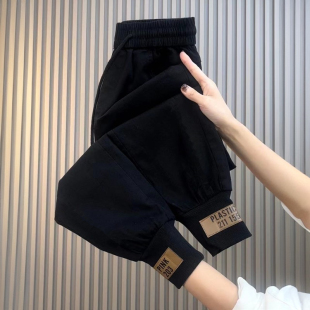 女士秋冬季 潮流哈伦裤 新款 百搭宽松束脚休闲裤 卫裤 外贸尾货运动裤