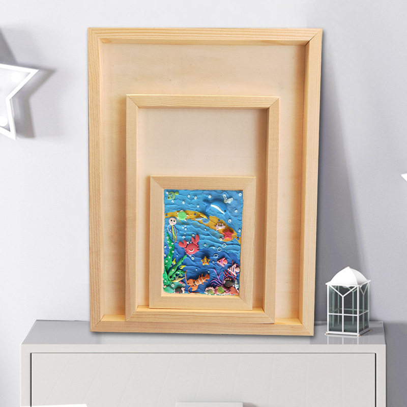 雪花泥超轻粘土相框画创意自制手工制作diy木质立体专用画框材料