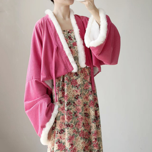 暗袖盈香【雪见火龙果色】法门寺短衫唐制汉服女改良吊带裙日常