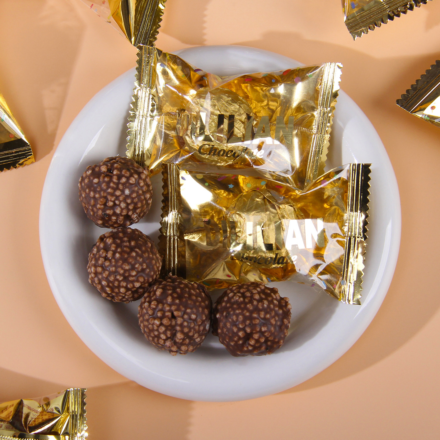 比利时DILILIAN迪利莲金球巧克力果仕威化夹心爆浆结婚喜糖果订婚