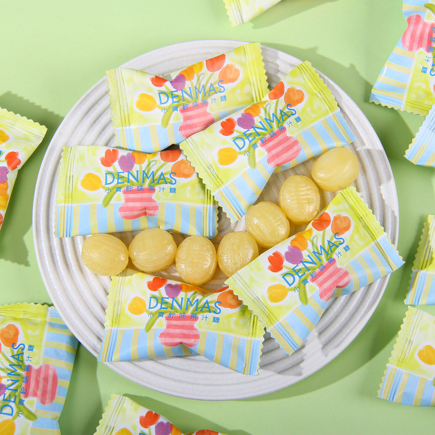 英国丹玛仕DENMAS小青柠味果汁糖结婚喜糖婚礼糖果伴手礼休闲零食