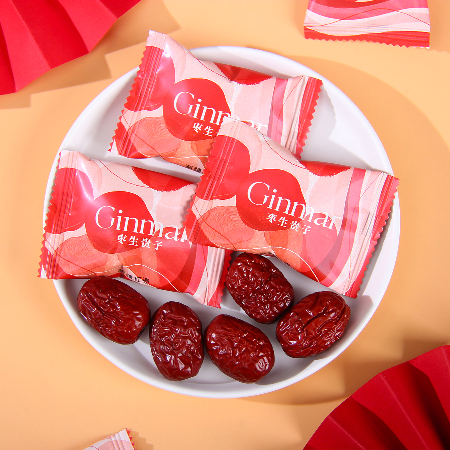 英国Ginmar金玛枣生贵子新疆红枣结婚喜糖婚礼干枣喜枣子伴手礼