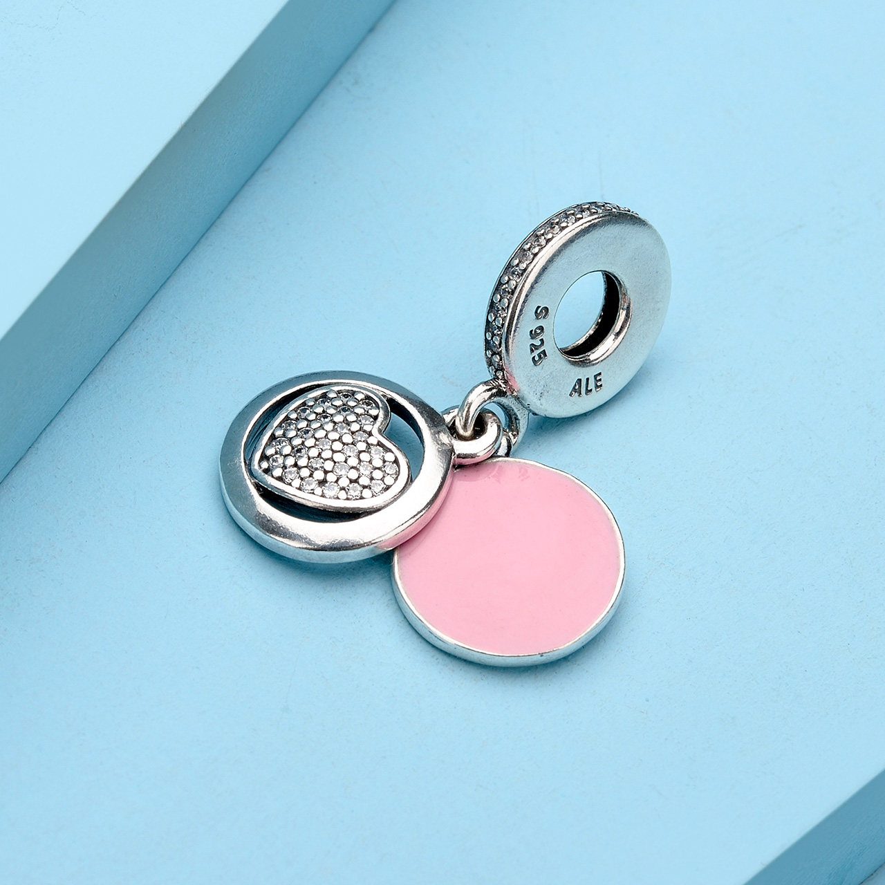 现货潘多拉pandora  忠诚之心珐琅串珠792149EN24