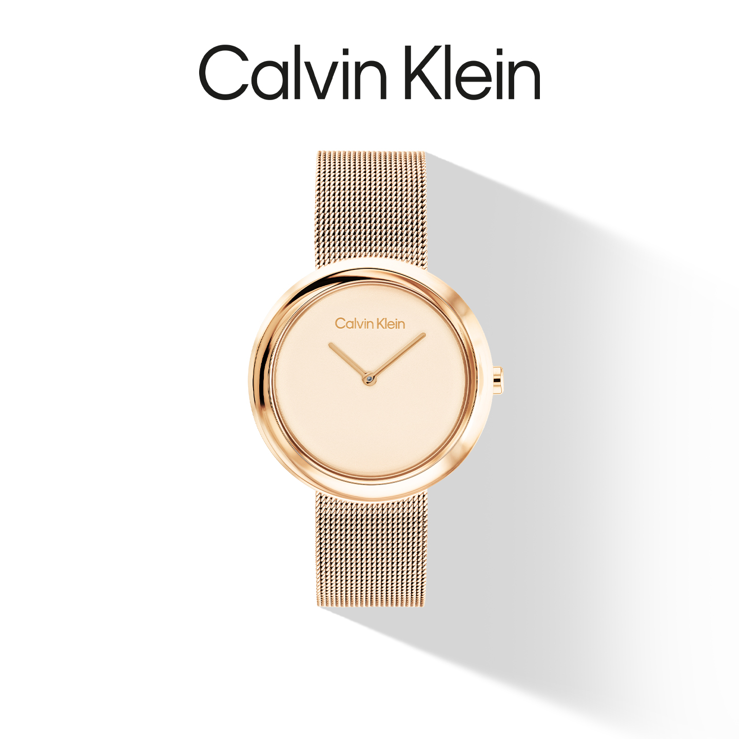 CK米兰编织带石英女士手表