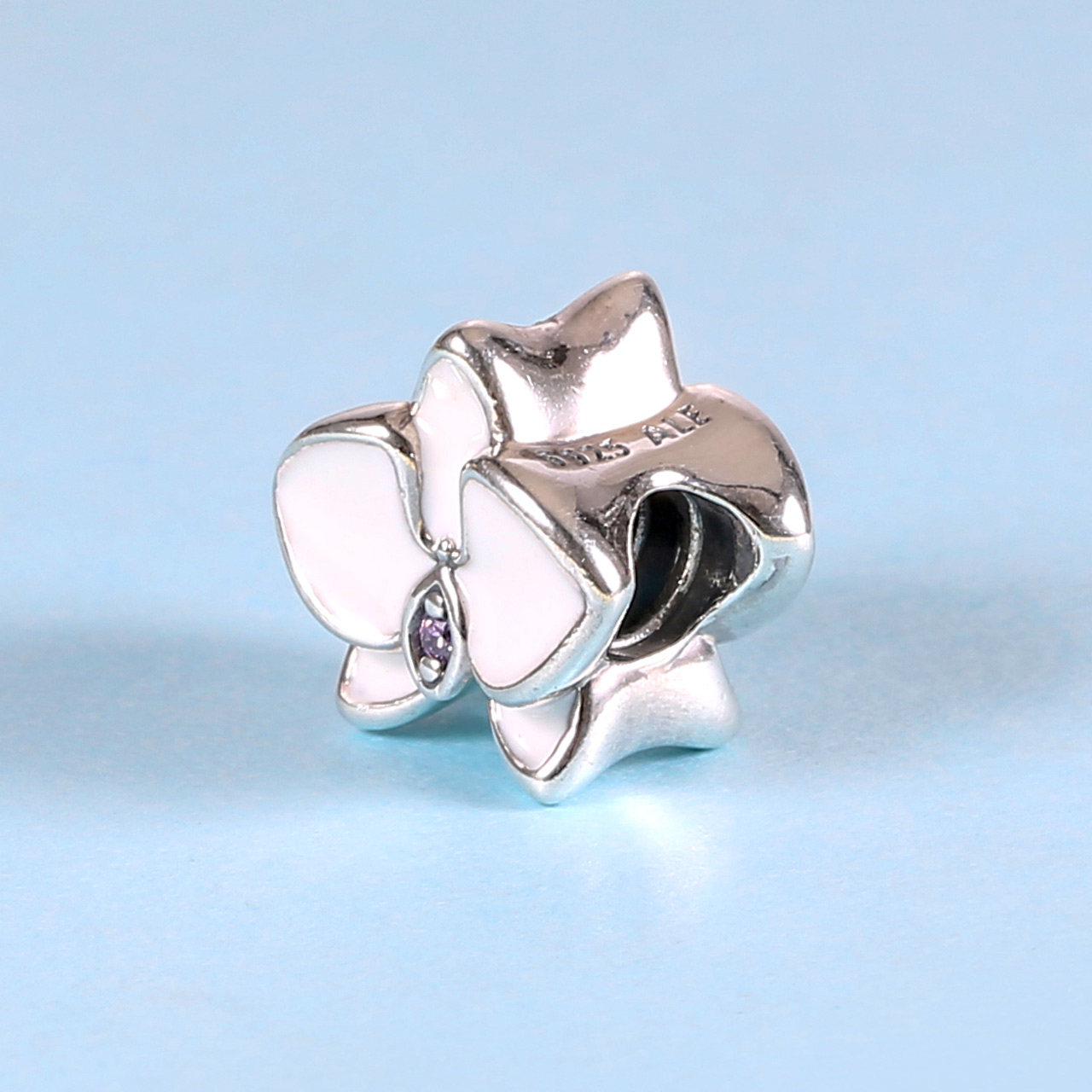 PANDORA潘多拉 白兰花925银珐琅串饰792074EN12