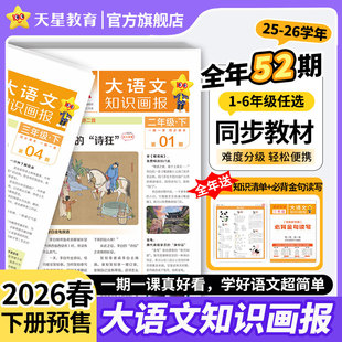 大语文知识画报学习报少年报纸杂志52期小学生123456年级上下册同步课本课文天星教育旗舰店 抖音同款 26春季 预售