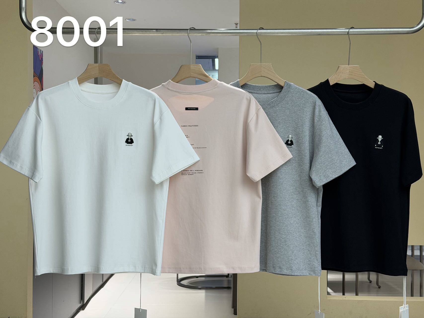 2026夏季新款男士韩版休闲宽松简约印花字母圆领套头帅气学生半袖