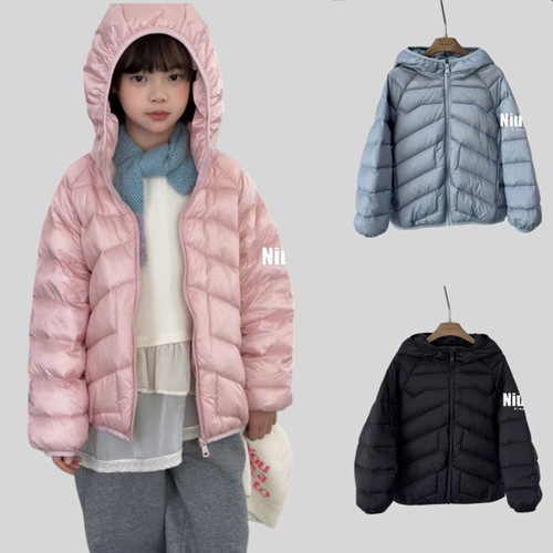 牛哆哆女童轻薄连帽羽绒服保暖