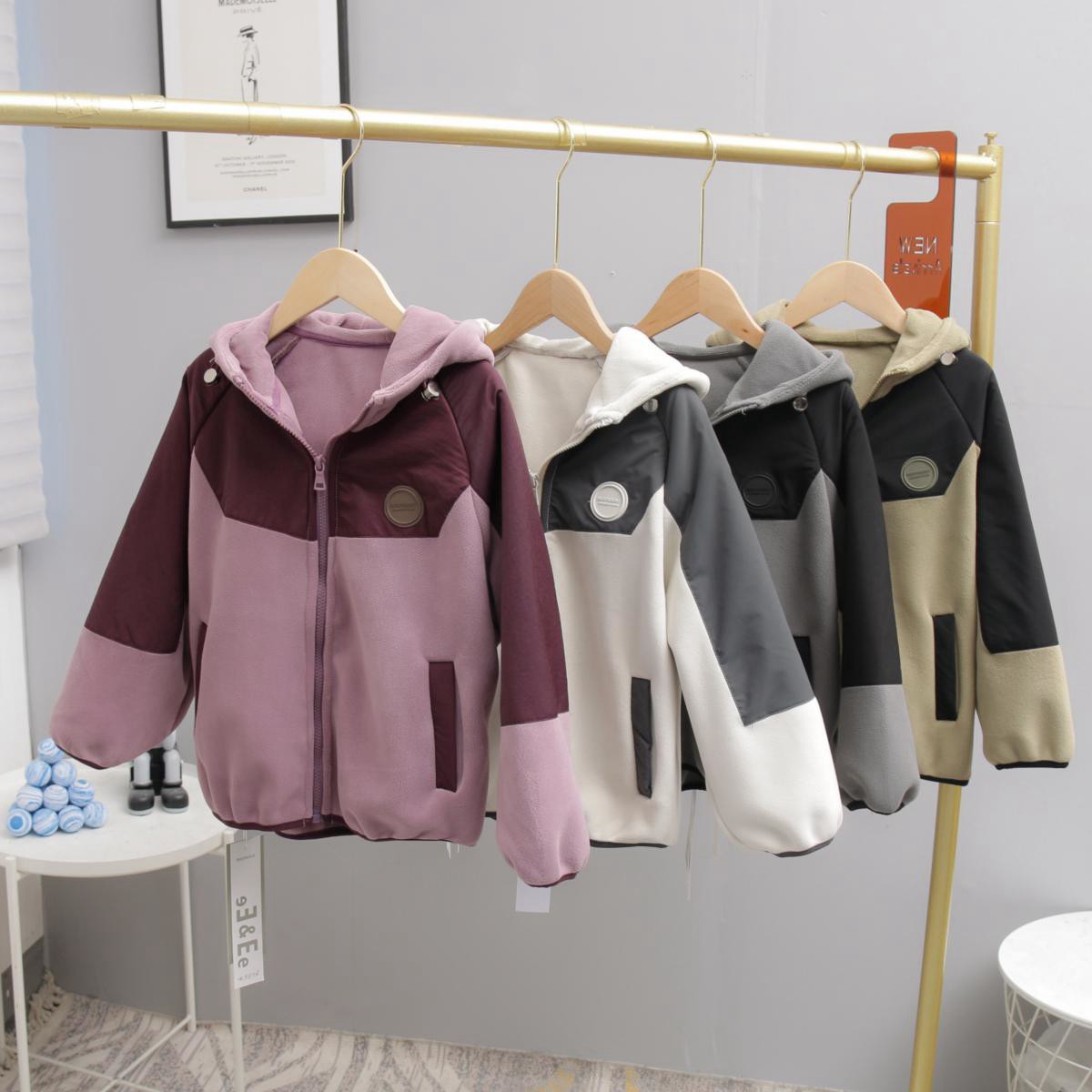 嗨大E小E童装男女童摇粒绒外套