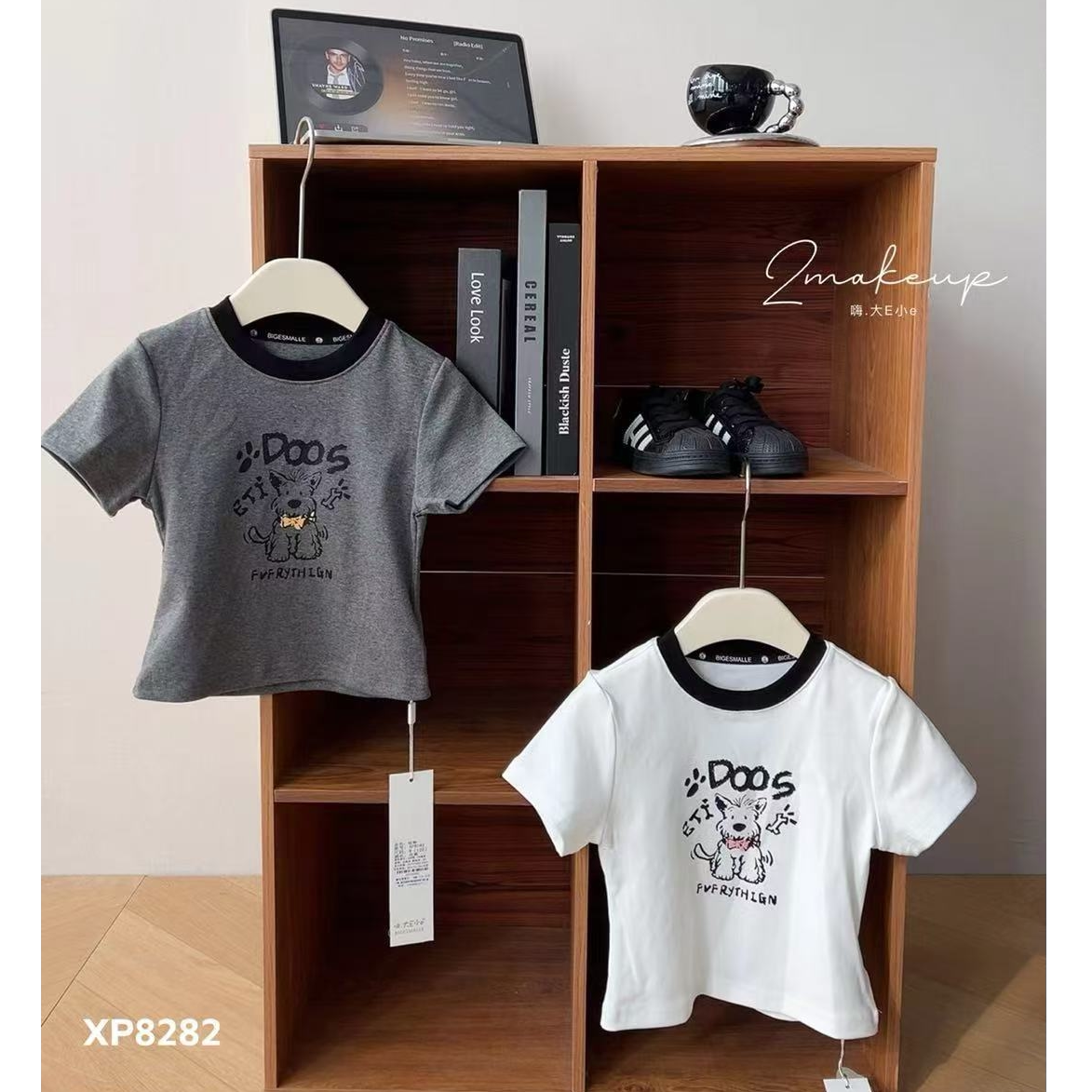 品牌童装夏款儿童卡通小狗辣妹t图片
