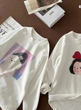 布芮欧女童装2023冬款中大童韩版休闲儿童加绒宽松T恤打底衫86186