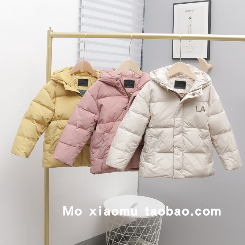 童装新款儿童男女童羽绒服洋气加厚中长款面包服外套冬3726