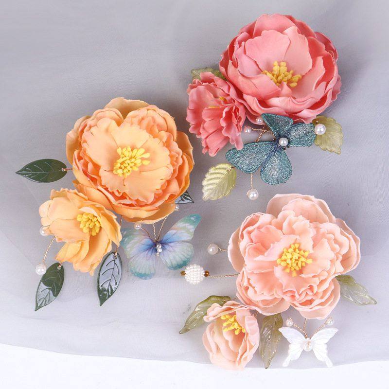 簪花头饰汉服绢花发饰花朵发夹古风对夹儿童古装头花马面裙配饰女,饰品/流行首饰/时尚饰品新,发饰,淘宝优惠券,粉丝福利购,淘宝优惠卷