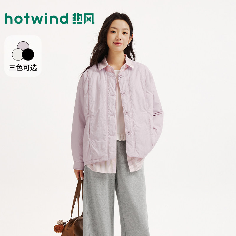 26年冬新款女士圆领宽松空气棉服