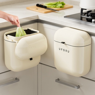 厨房垃圾桶挂式不弯腰可移动家用