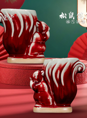 笔筒桌面陶瓷创意可爱轻奢高级