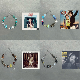 Del Rey打雷姐同款手链专辑封面原创设计感小众高级感串珠手链