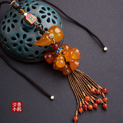 淡墨小帆汽车挂件短款