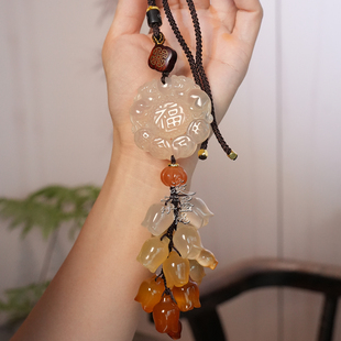 直播间孤款|一物一图|香槟黄平安扣+渐变玉兰花