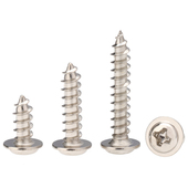 加硬镀镍圆头带垫自攻螺丝钉PWA 高强度十字带介子木螺钉M2M3M4M5