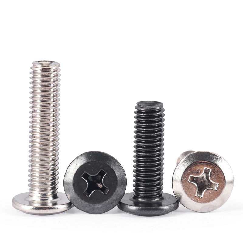 十字倒边碳钢镀镍螺栓碳钢发黑