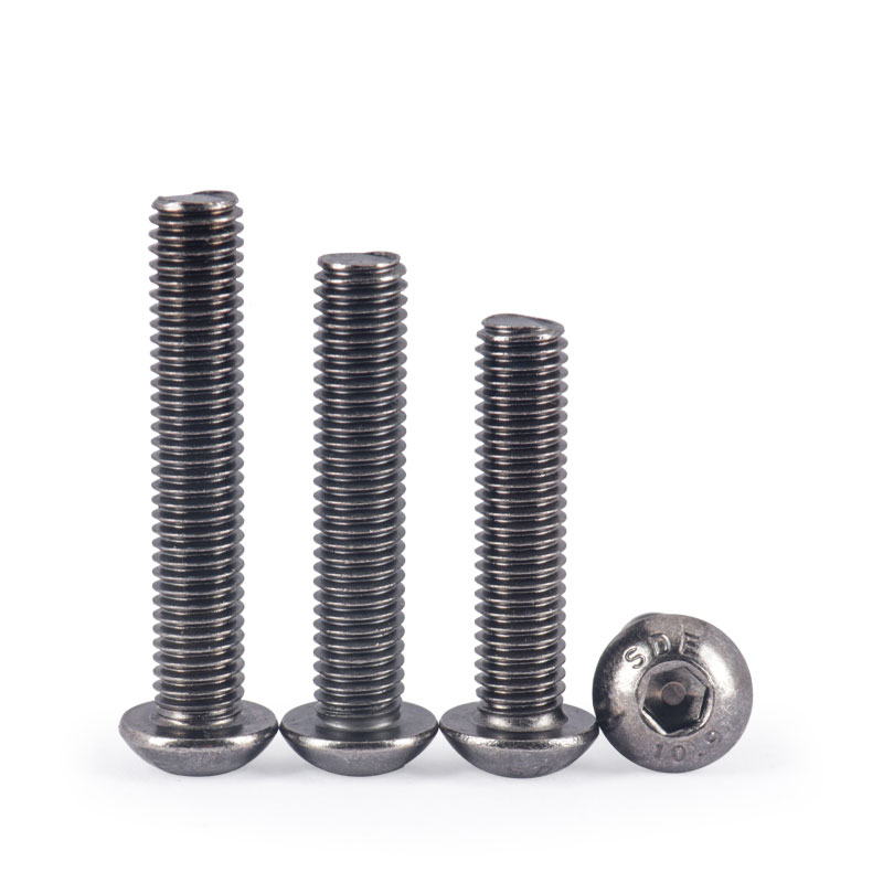 高强度10.9级镀黑镍圆头内六角