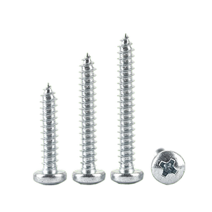 碳钢镀白锌圆头自攻螺丝高强度固定十字盘头木小螺丝钉M2M3M4M5M6