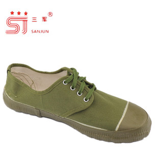 际华3520圆头精品耐磨高帮解放鞋 绿胶鞋 加大号46码 工作鞋 48码 正品