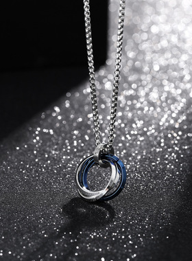 戒指吊坠项链ins钛钢不掉色男