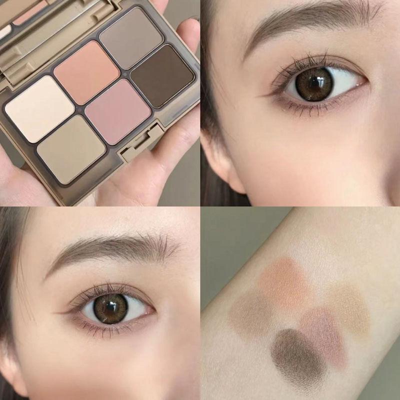 一盘搞定六色眼影盘哑光平价日常