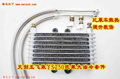 适用于雅马哈天剑王 飞致250 改装大油冷器，定做