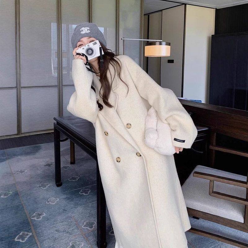 【 高货长毛版】小个子双面羊毛女韩系宽松慵懒加厚羊绒大衣外套,女装/女士精品,毛呢外套,淘宝优惠券,粉丝福利购,淘宝优惠卷