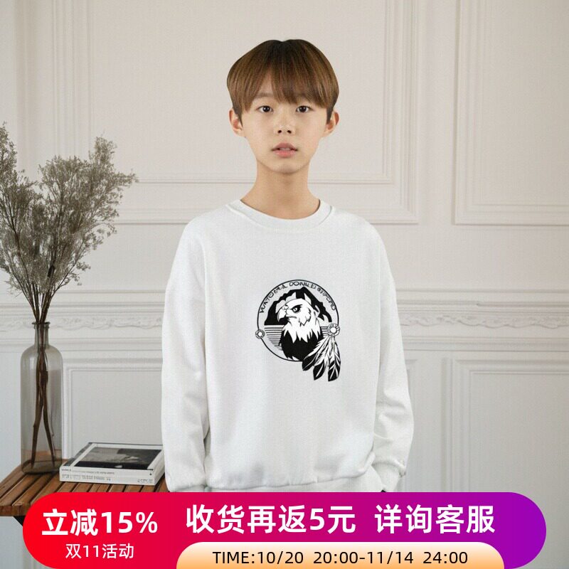 长袖套头衫童装儿童卫衣春秋2025新款男童薄款上衣痞帅中大童秋装