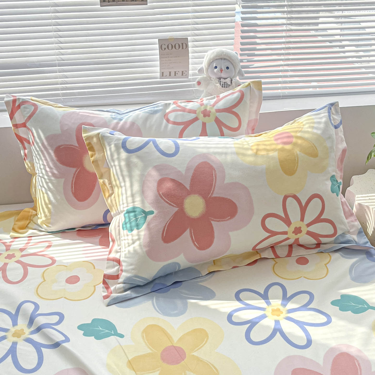 三亦枕套纯棉100全棉一对装枕头套48cmx74cm单个家用枕皮四季通用